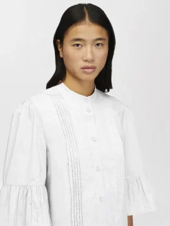 Vêtements-Chloé Robe Chemise Volantee Blanc