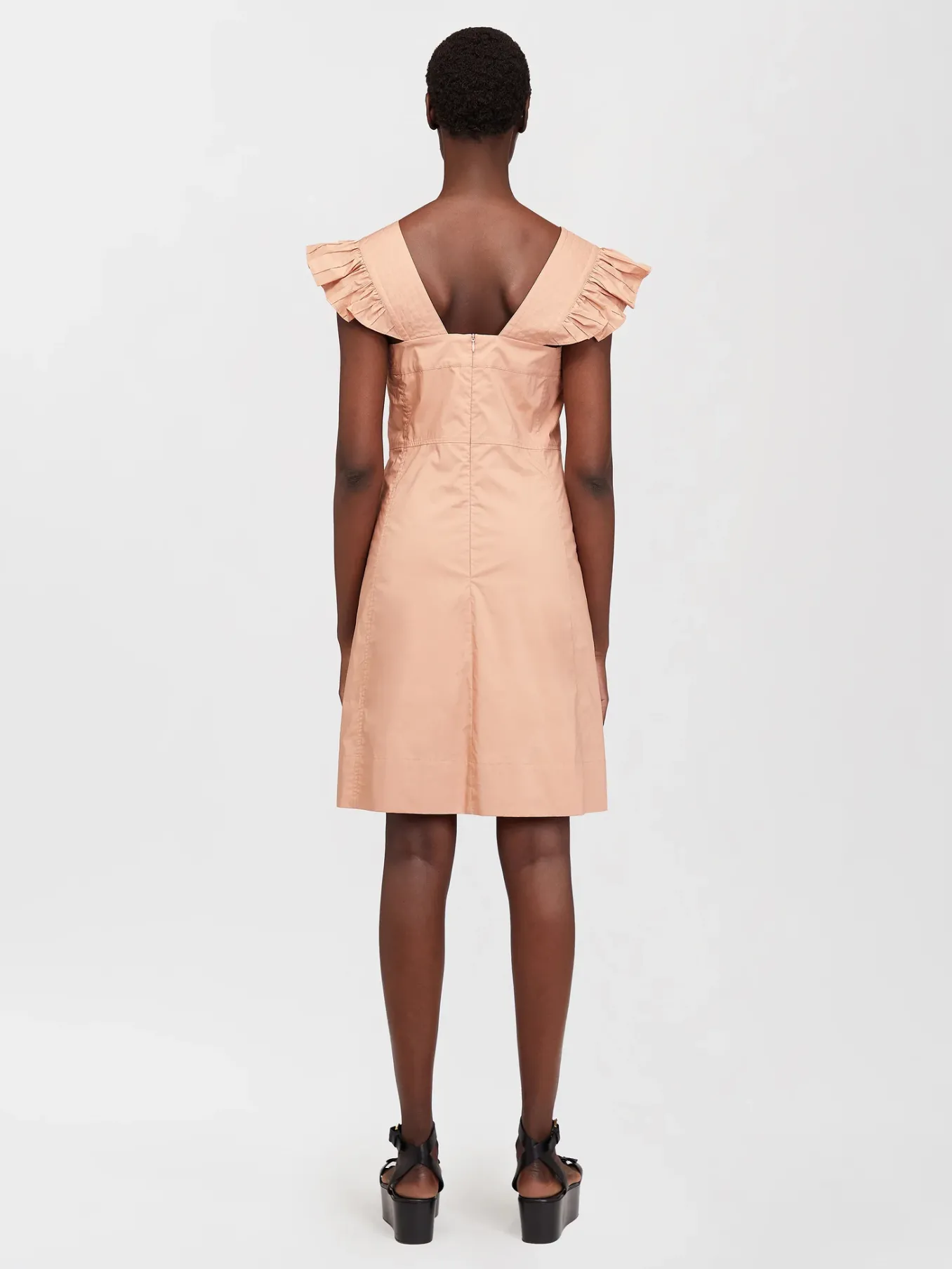 Vêtements-Chloé Robe Courte Chasuble Dusty Coral