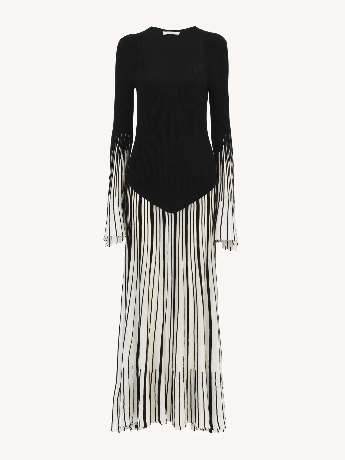Robes-Chloé Robe Longue Evasee Noir