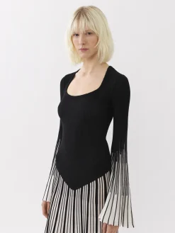 Robes-Chloé Robe Longue Evasee Noir