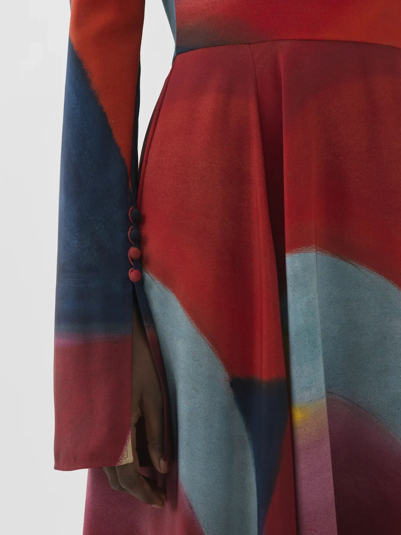 Robes-Chloé Robe Longue Evasee Caroline Denervaud Pour Chloe Multicolor 1