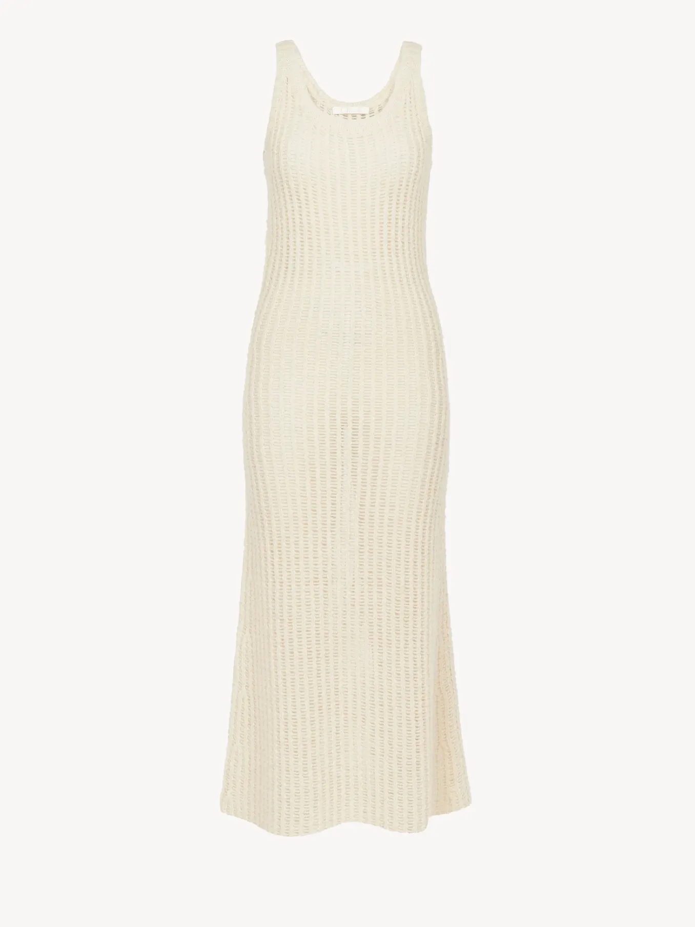 Robes-Chloé Robe Longue Sans Manches White Powder