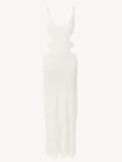 Robes-Chloé Robe Longue Sans Manches Iconic Milk