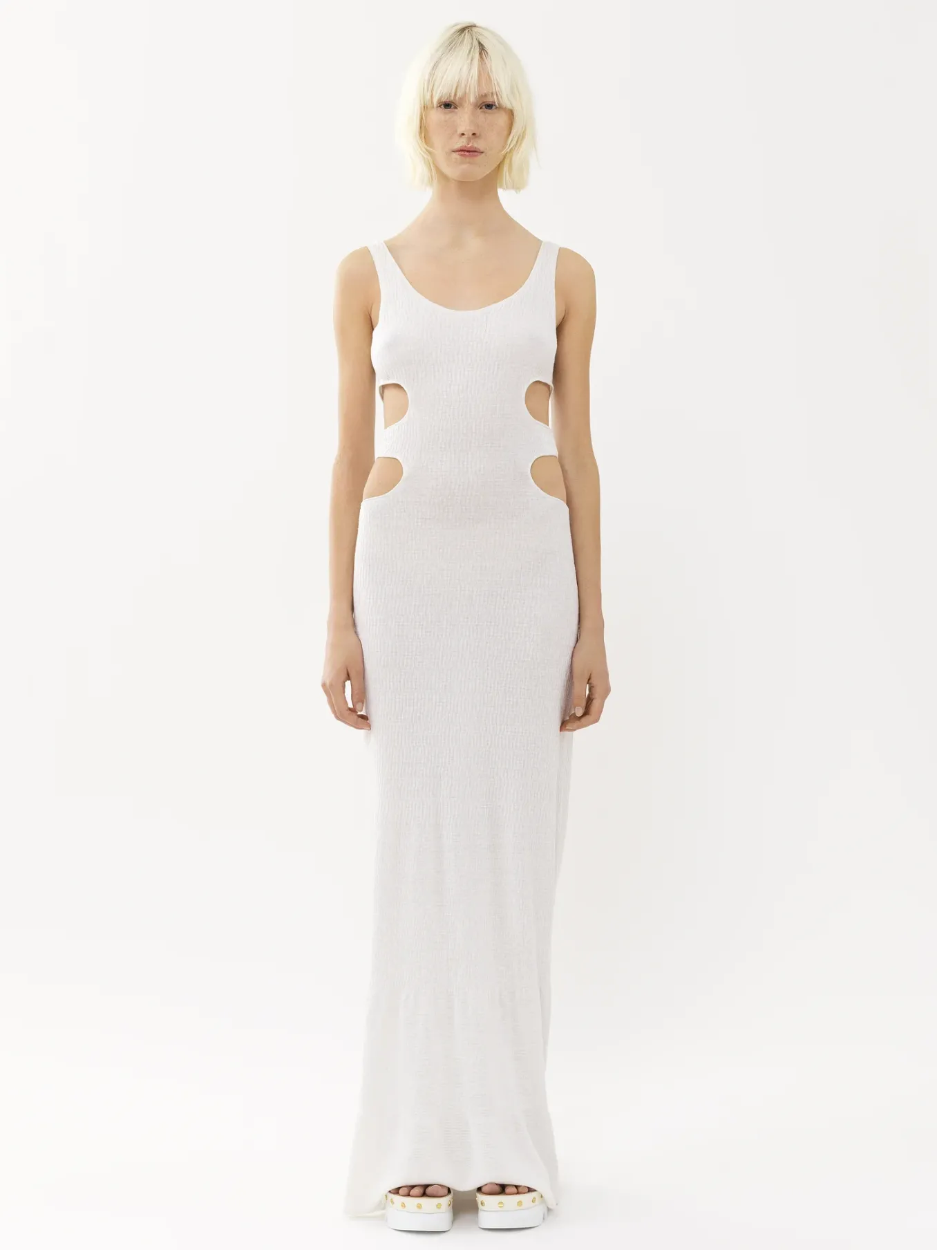 Robes-Chloé Robe Longue Sans Manches Iconic Milk