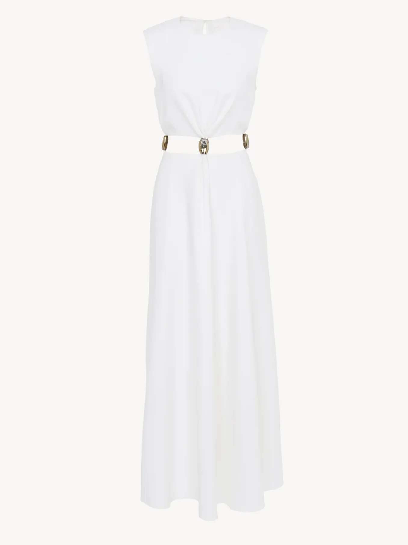 Robes-Chloé Robe Longue Sans Manches Blanc