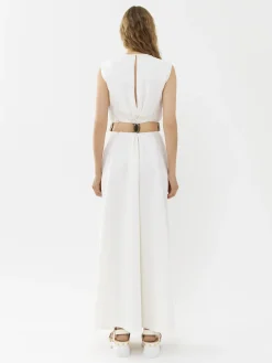 Robes-Chloé Robe Longue Sans Manches Blanc