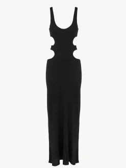 Robes-Chloé Robe Longue Sans Manches Noir