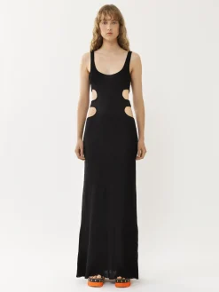 Robes-Chloé Robe Longue Sans Manches Noir