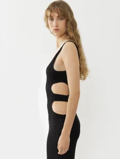 Robes-Chloé Robe Longue Sans Manches Noir