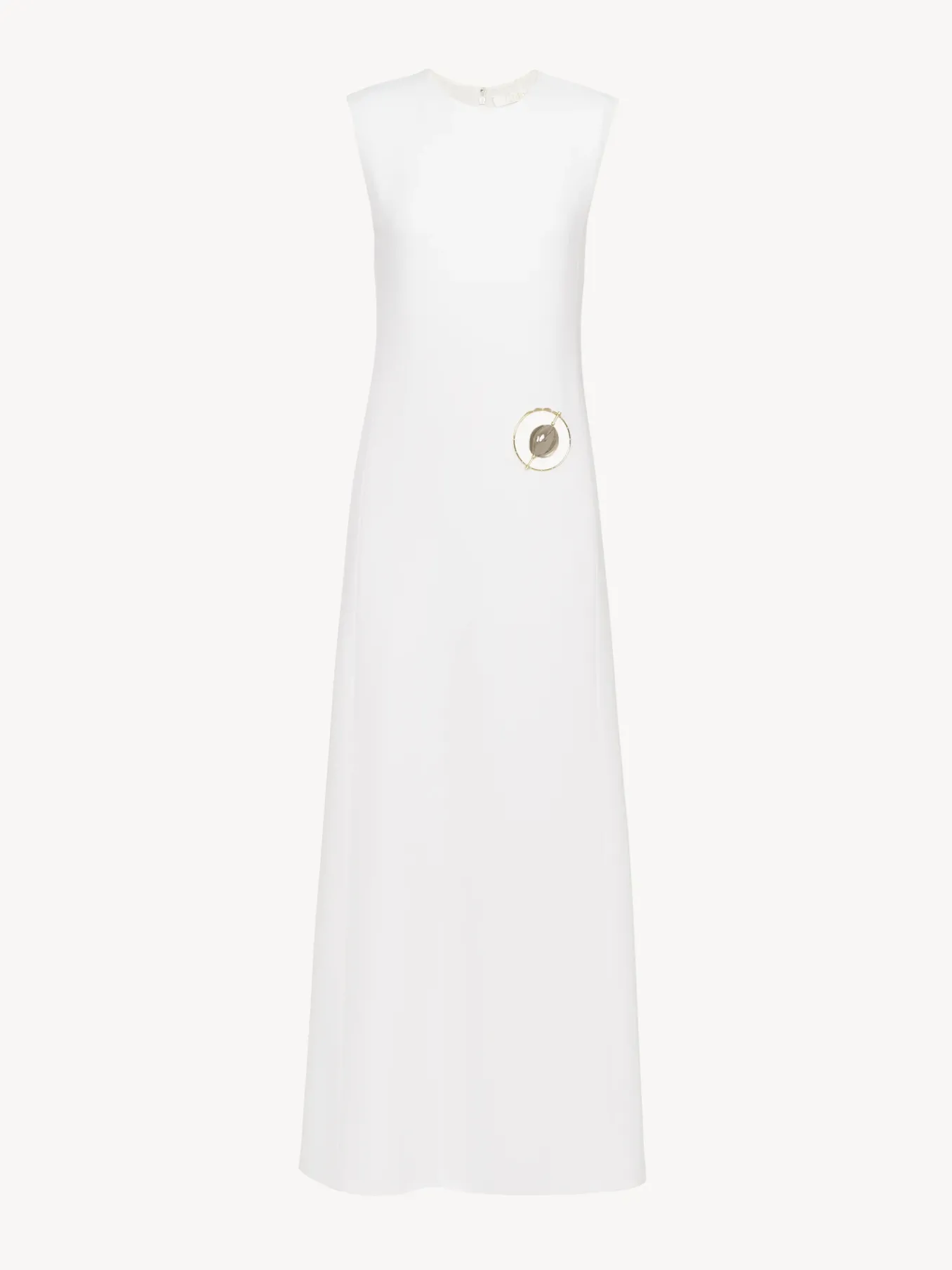 Robes-Chloé Robe Longue Sans Manches Blanc