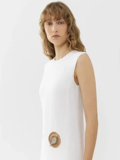 Robes-Chloé Robe Longue Sans Manches Blanc