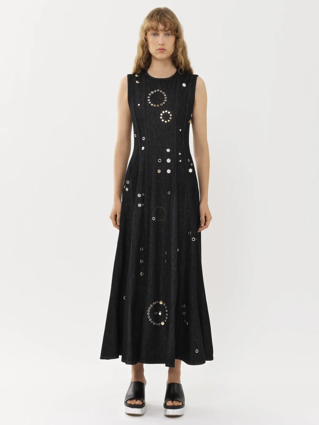 Robes-Chloé Robe Longue Sans Manches Noir