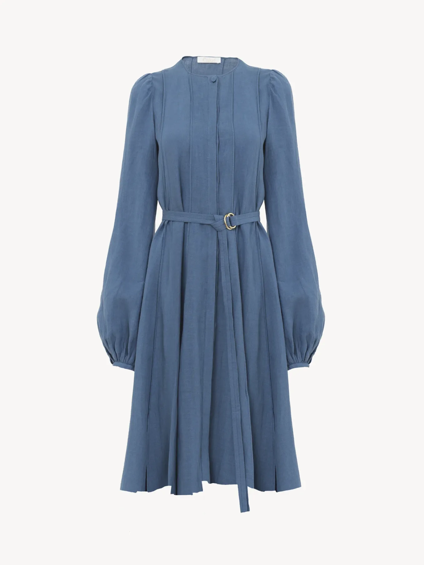Robes-Chloé Robe Longueur Genou Nervuree Pure Blue