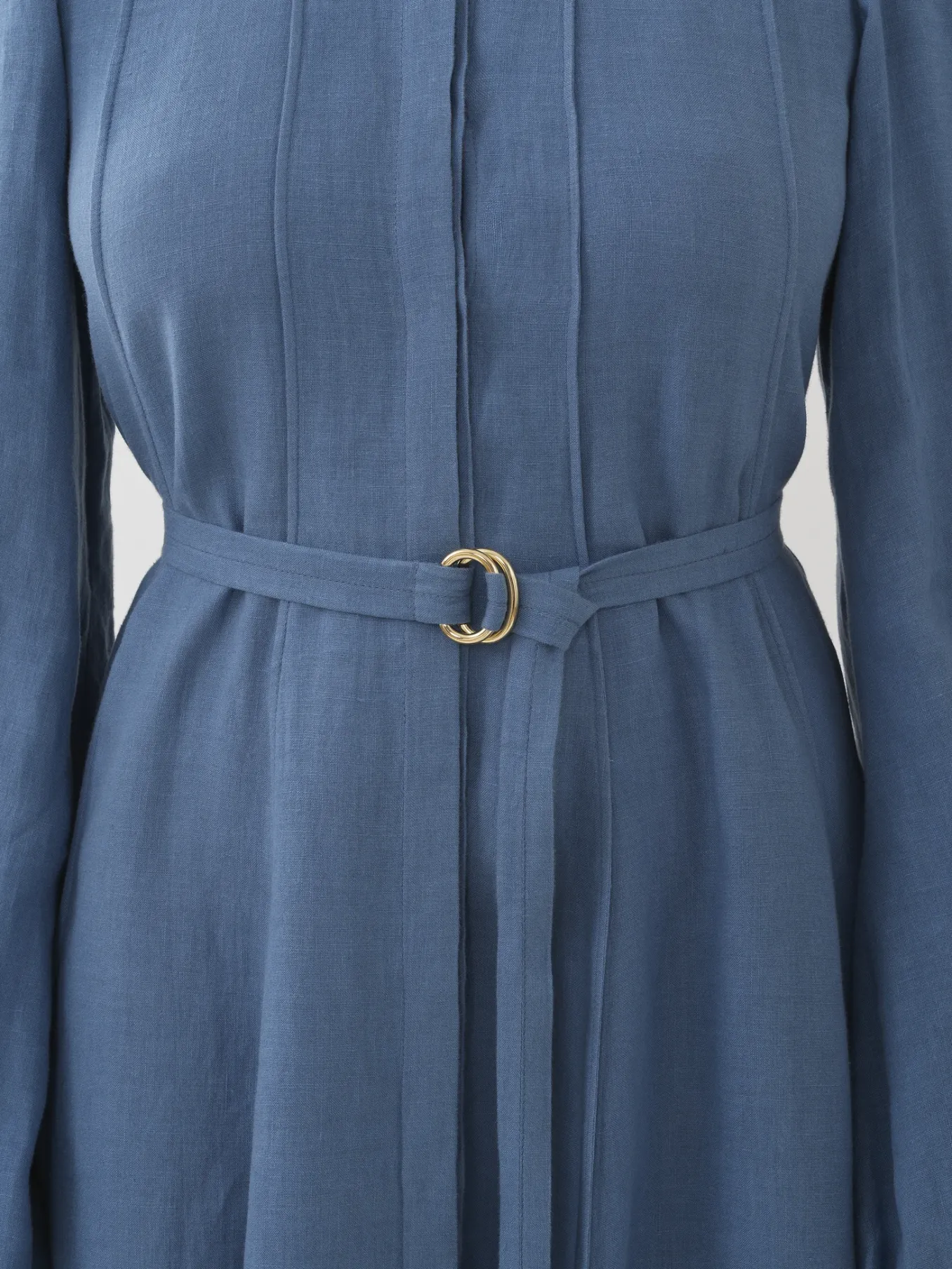 Robes-Chloé Robe Longueur Genou Nervuree Pure Blue