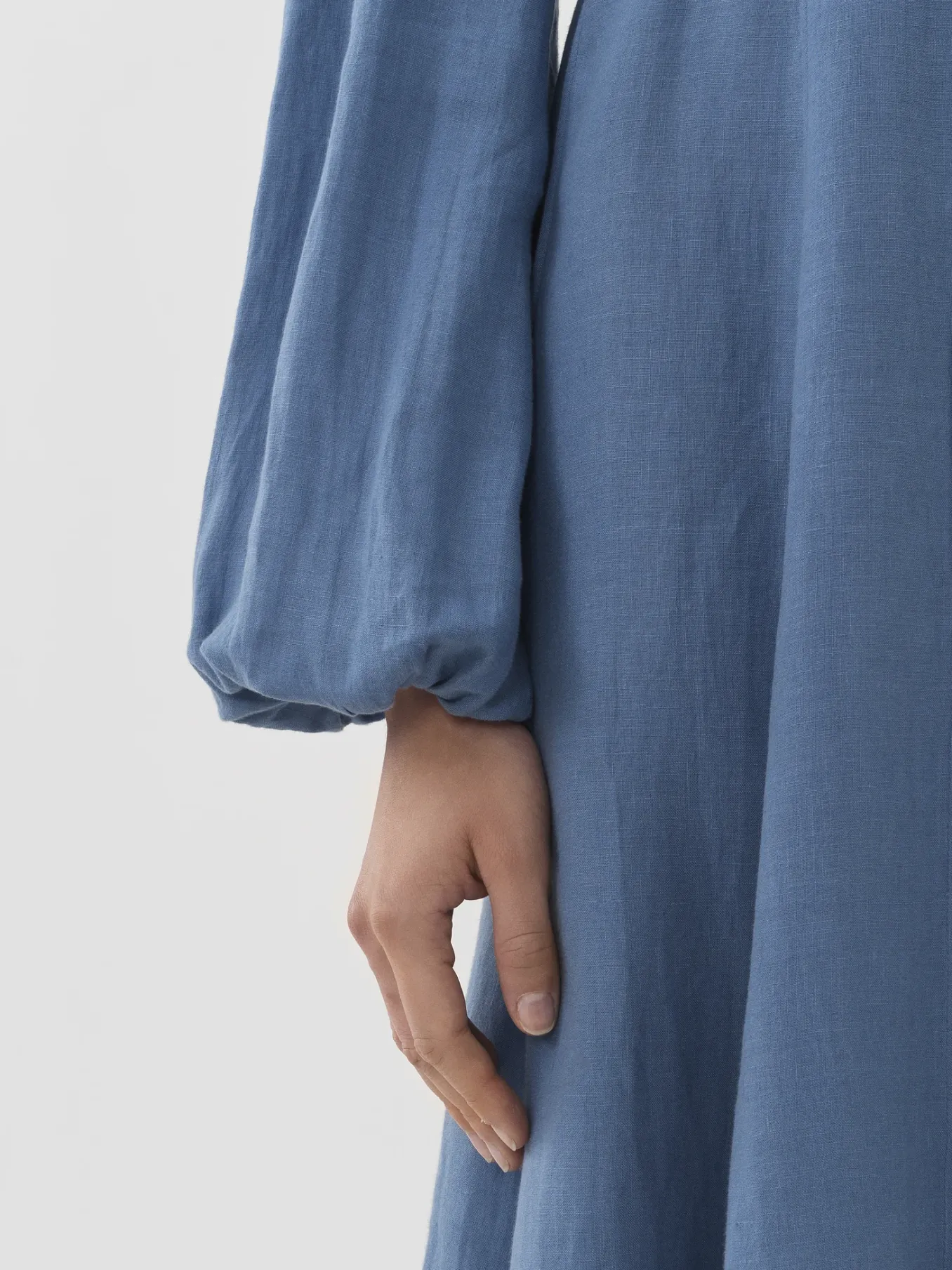 Robes-Chloé Robe Longueur Genou Nervuree Pure Blue