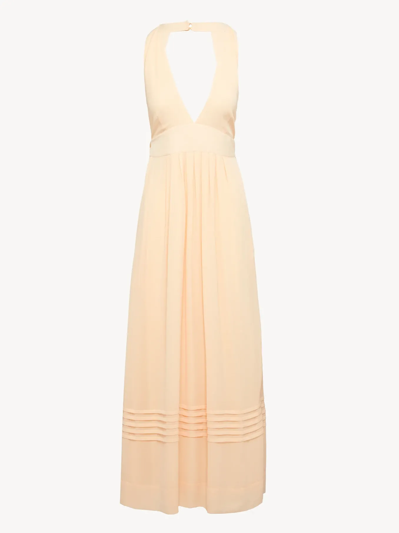 Vêtements-Chloé Robe Maxi Dos Nu Bleached Orange