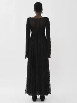 Robes-Chloé Robe Maxi Empire Noir