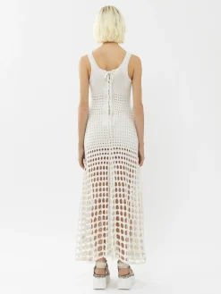 Robes-Chloé Robe Maxi Sans Manches Blanc