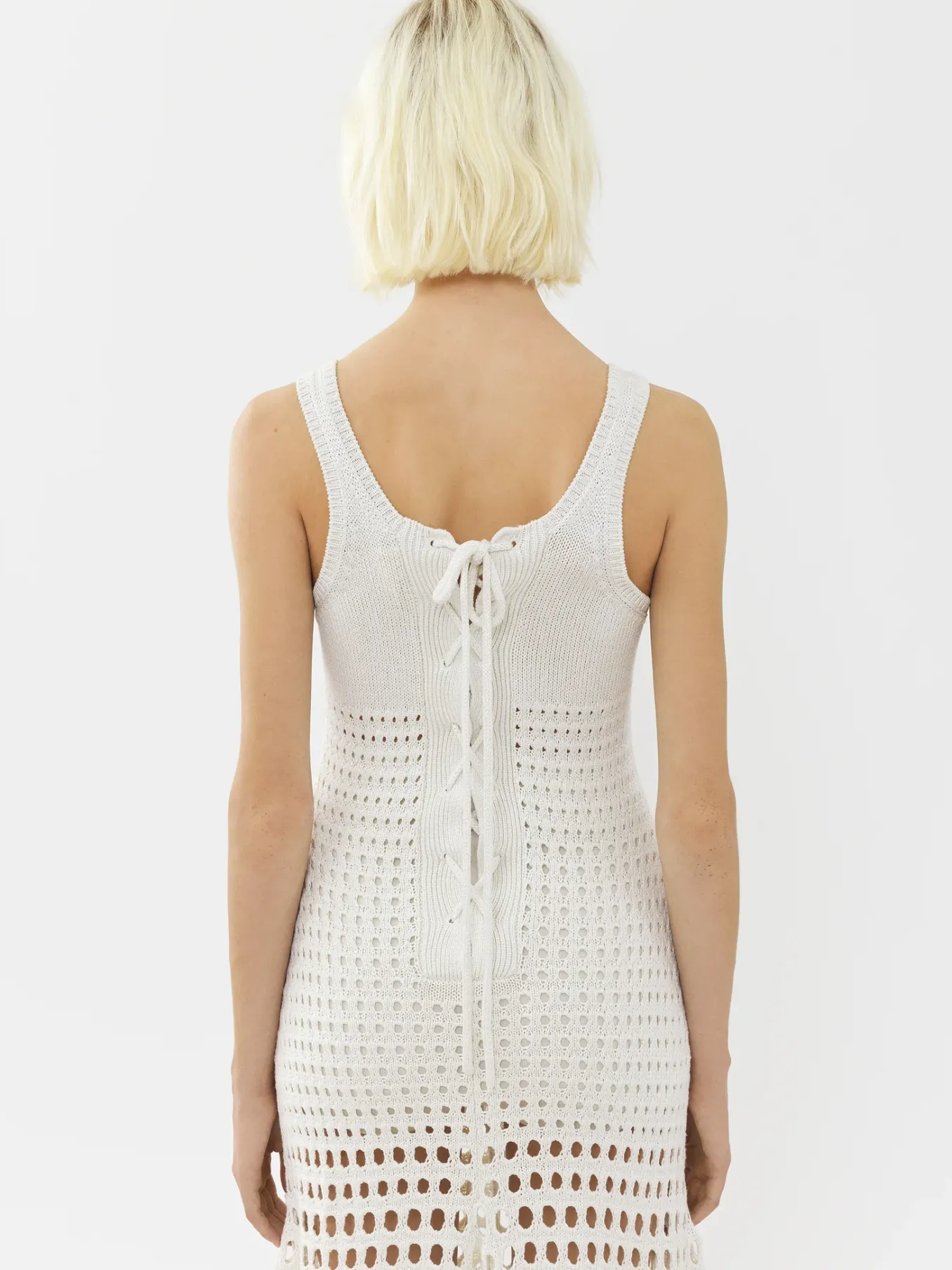 Robes-Chloé Robe Maxi Sans Manches Blanc