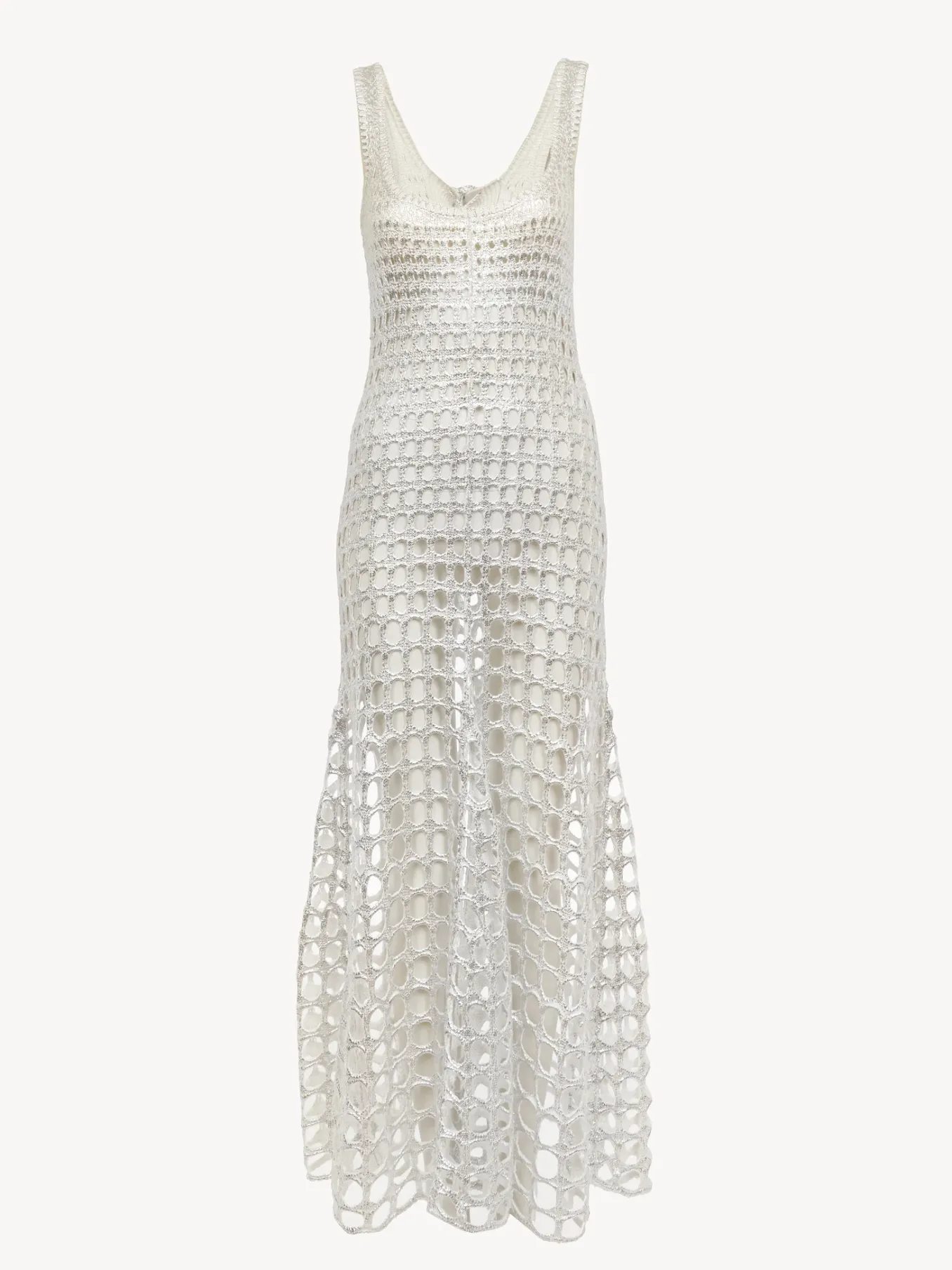 Robes-Chloé Robe Maxi Sans Manches Silver Grey