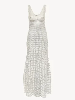 Robes-Chloé Robe Maxi Sans Manches Silver Grey