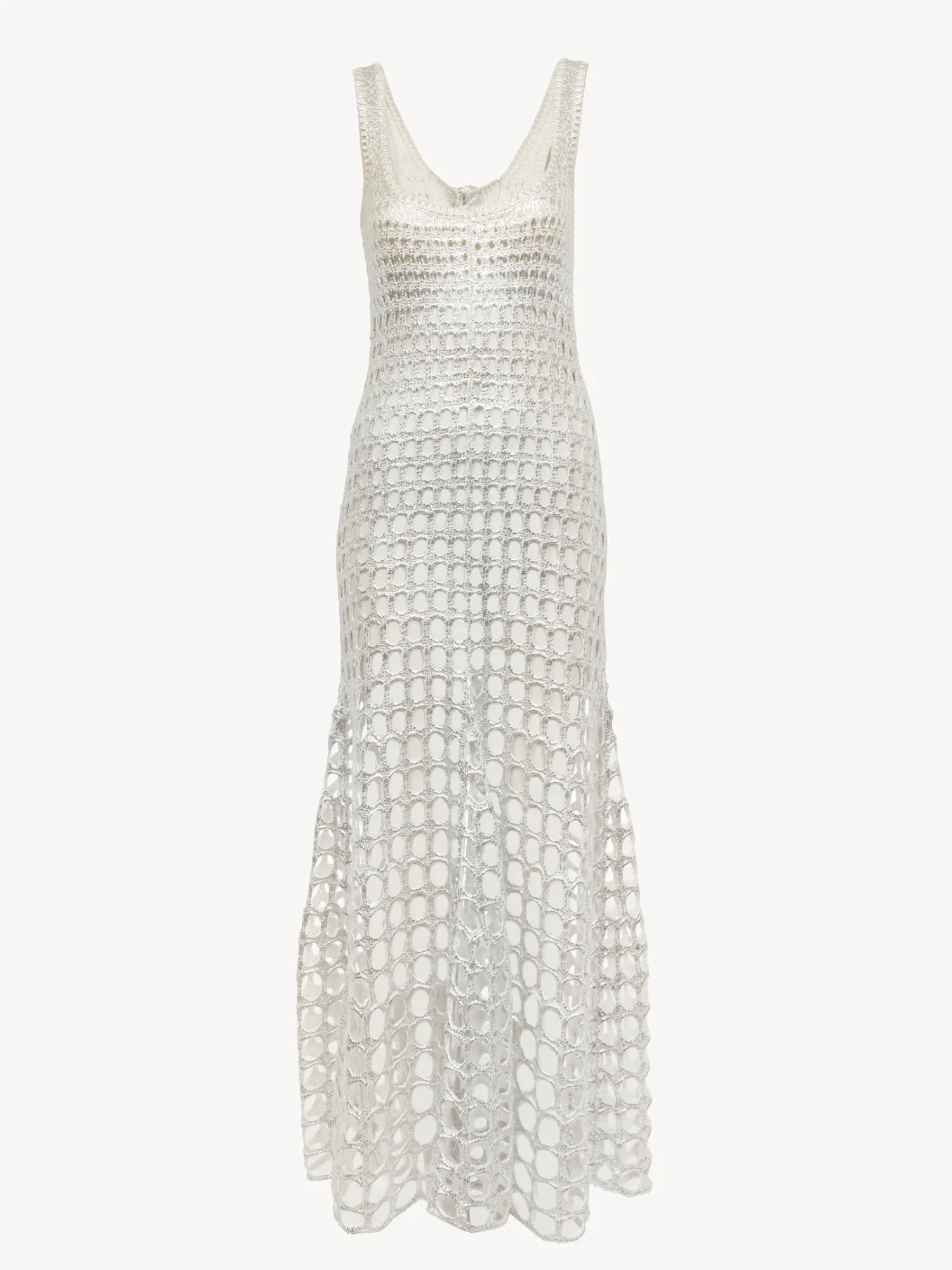 Robes-Chloé Robe Maxi Sans Manches Silver Grey