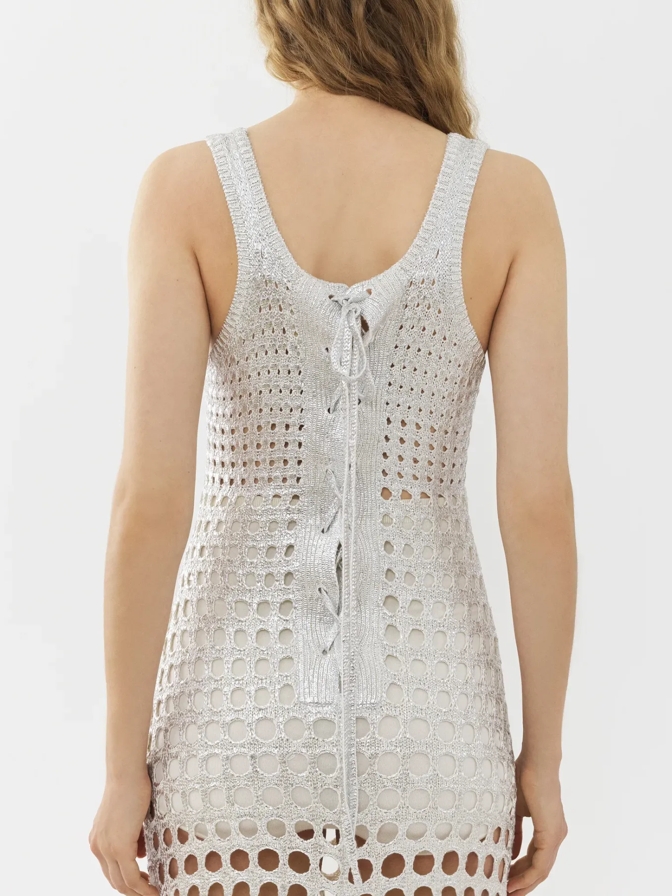 Robes-Chloé Robe Maxi Sans Manches Silver Grey