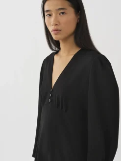 Vêtements-Chloé Robe Midi Boutonnee Noir