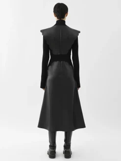 Robes-Chloé Robe Midi Col Roule Noir