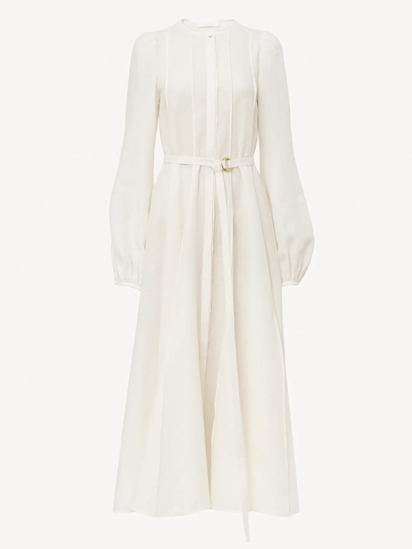 Robes-Chloé Robe Midi Nervuree Iconic Milk