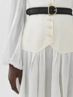 Robes-Chloé Robe Midi Trompe-L'Oeil Iconic Milk