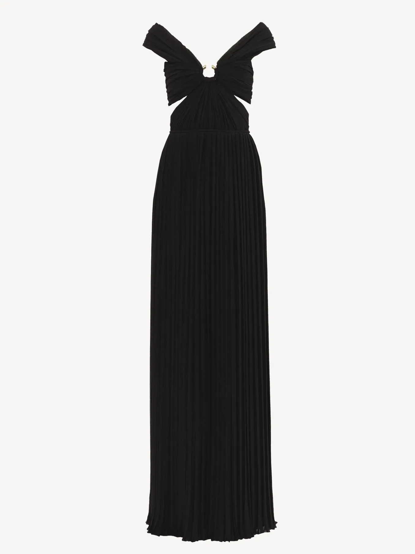 Robes-Chloé Robe Plissee Epaules Nues Noir