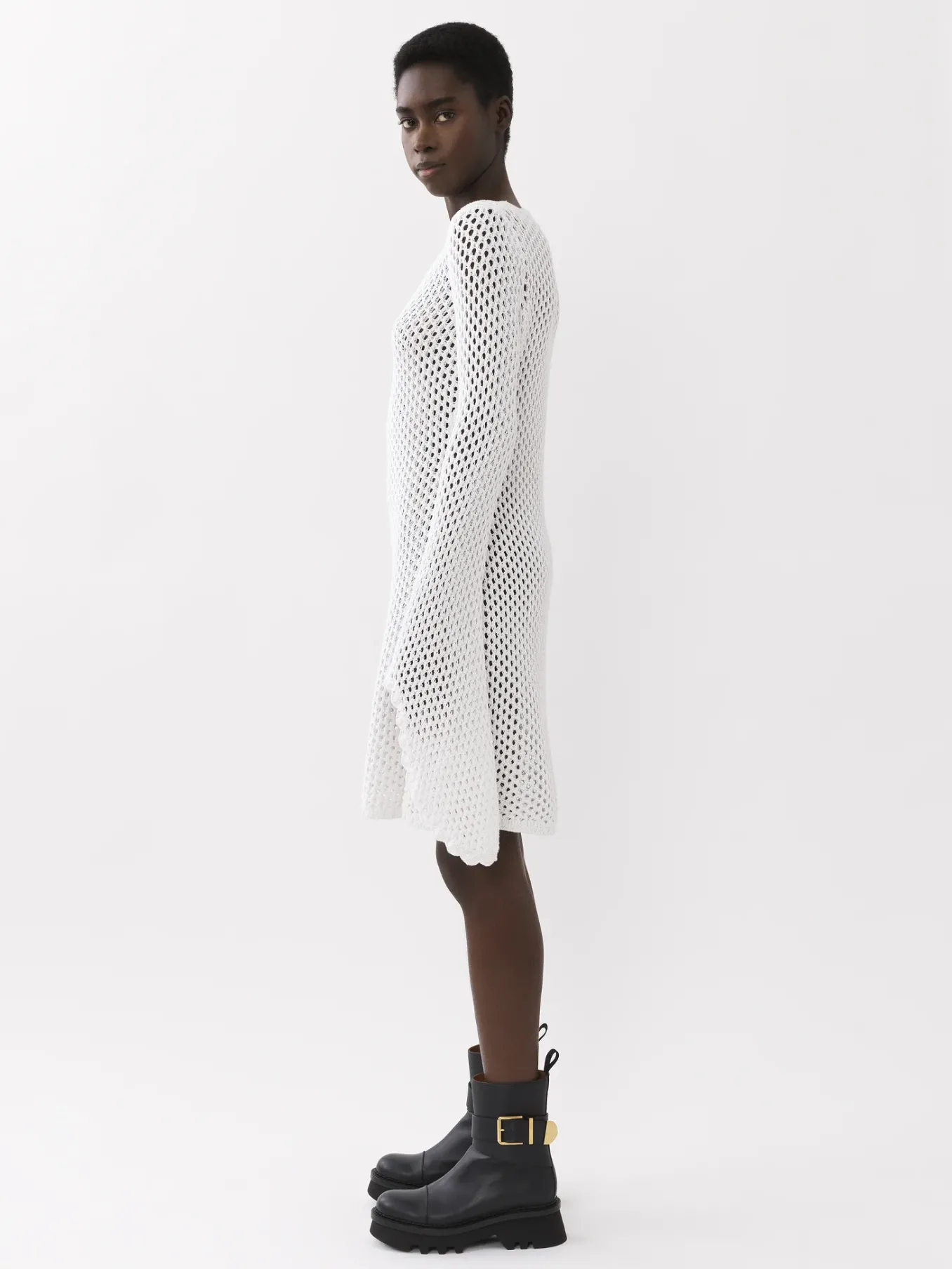 Robes-Chloé Robe Tunique Courte Iconic Milk