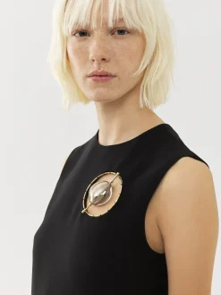 Robes-Chloé Robe Tunique Sans Manches Noir