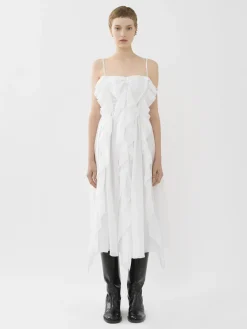Robes-Chloé Robe Volantee Blanc