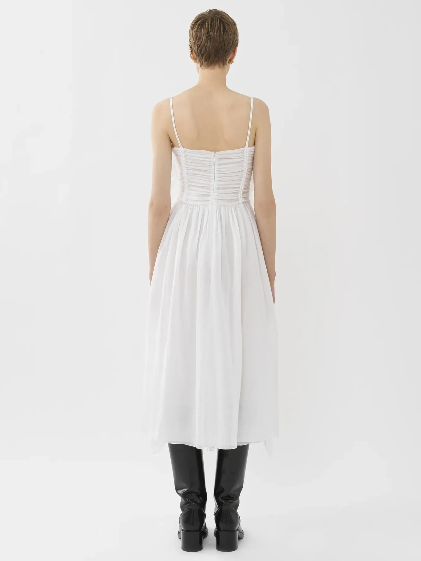 Robes-Chloé Robe Volantee Blanc