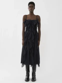 Robes-Chloé Robe Volantee Ink Navy