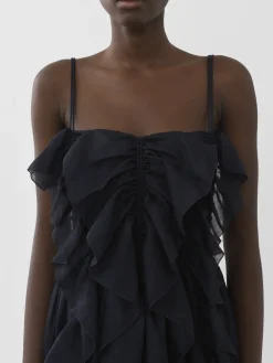 Robes-Chloé Robe Volantee Ink Navy