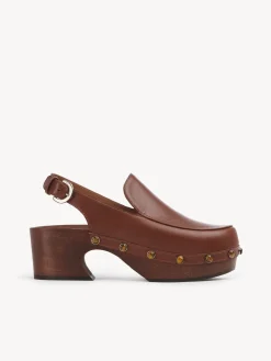 Mocassins Et Chaussures Plates-Chloé Sabots Aurna Ochre Delight