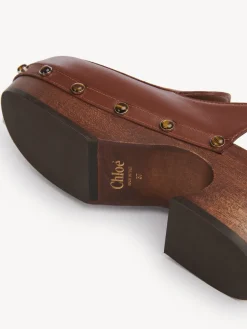 Mocassins Et Chaussures Plates-Chloé Sabots Aurna Ochre Delight