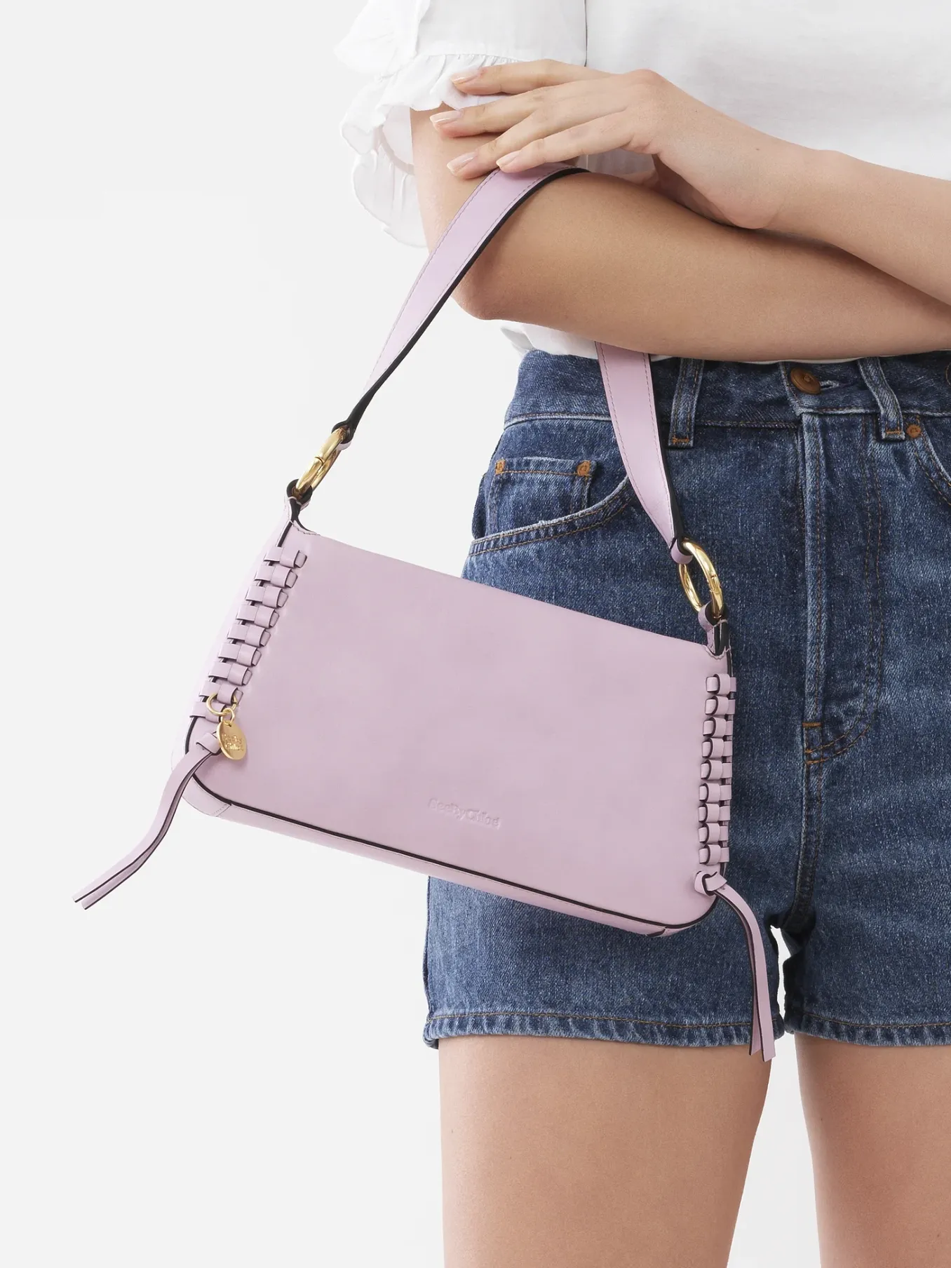 Sacs Porté Épaule-Chloé Sac Baguette Tilda Creamy Lilac