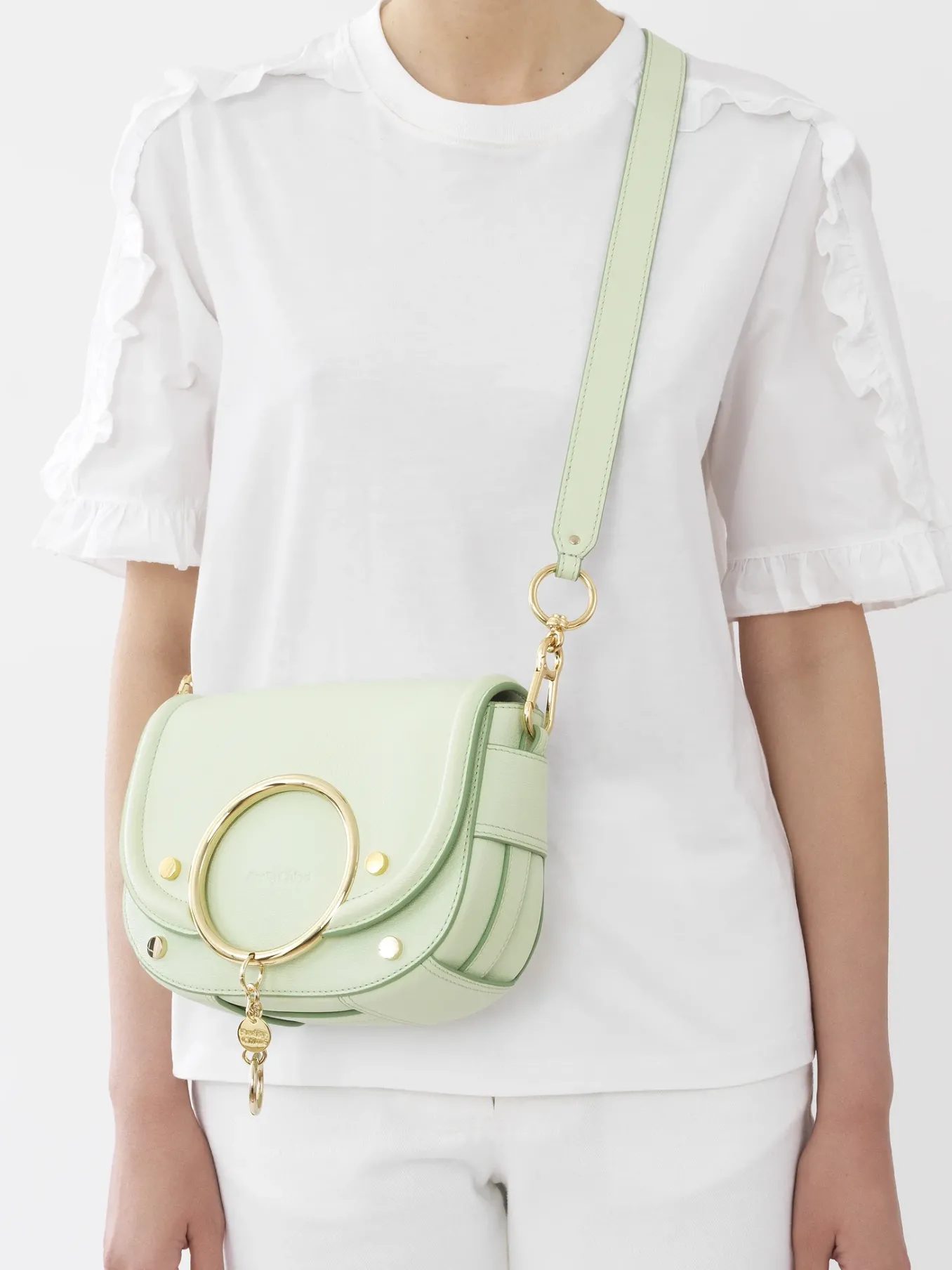 Sacs Porté Épaule-Chloé Sac Bandoulière Mara Pastel Green