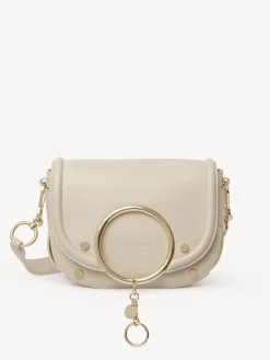 Sacs Porté Épaule-Chloé Sac Bandoulière Mara Cement Beige