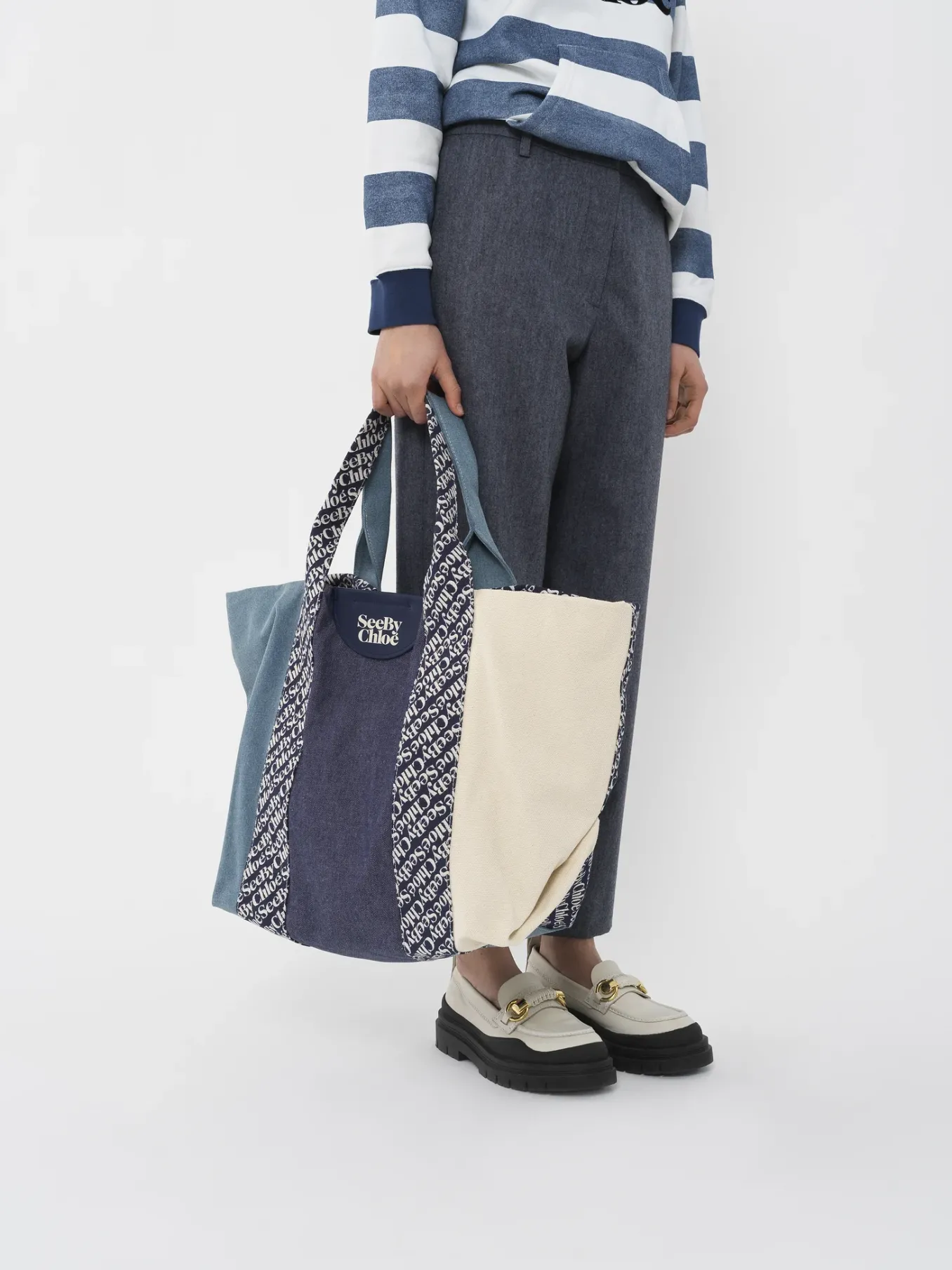 Sacs Cabas Et Paniers-Chloé Sac Cabas Laetizia Royal Navy