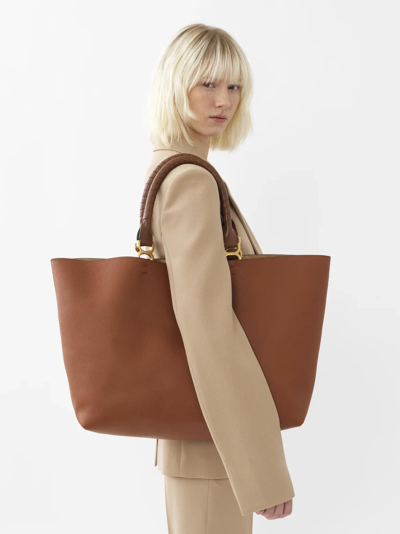 Sacs Cabas-Chloé Sac Cabas Marcie Tan