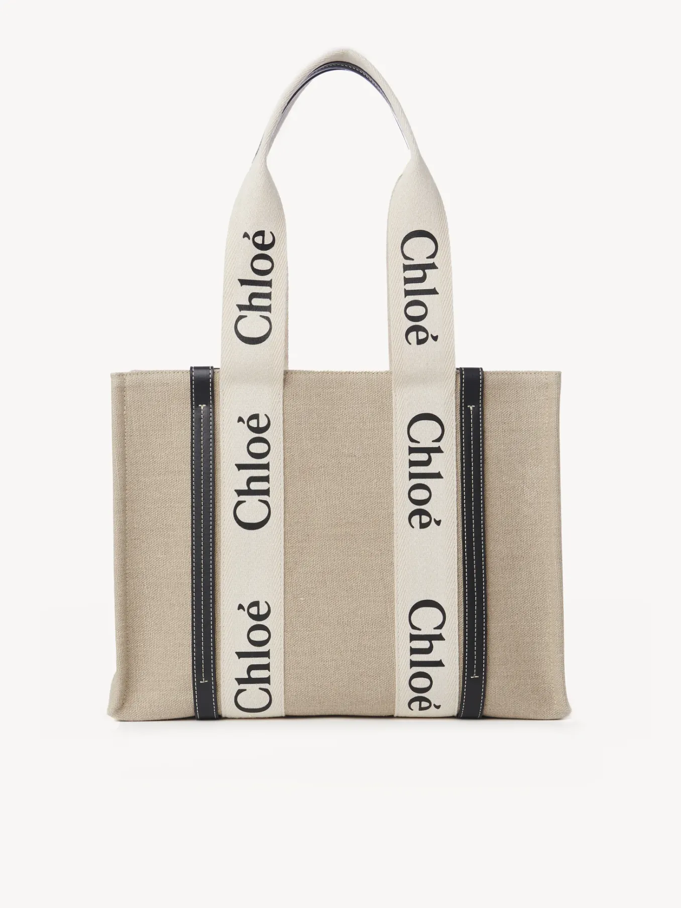 Sacs Cabas-Chloé Sac Cabas Woody White - Blue 1