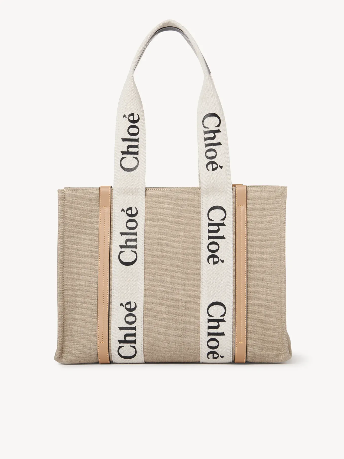 Sacs Cabas-Chloé Sac Cabas Woody White - Beige 1