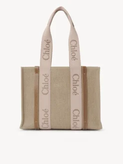 Sacs Cabas-Chloé Sac Cabas Woody Blushy Beige