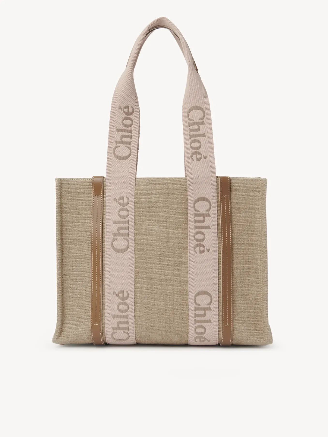 Sacs Cabas-Chloé Sac Cabas Woody Blushy Beige