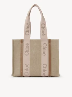 Sacs Cabas-Chloé Sac Cabas Woody Blushy Beige
